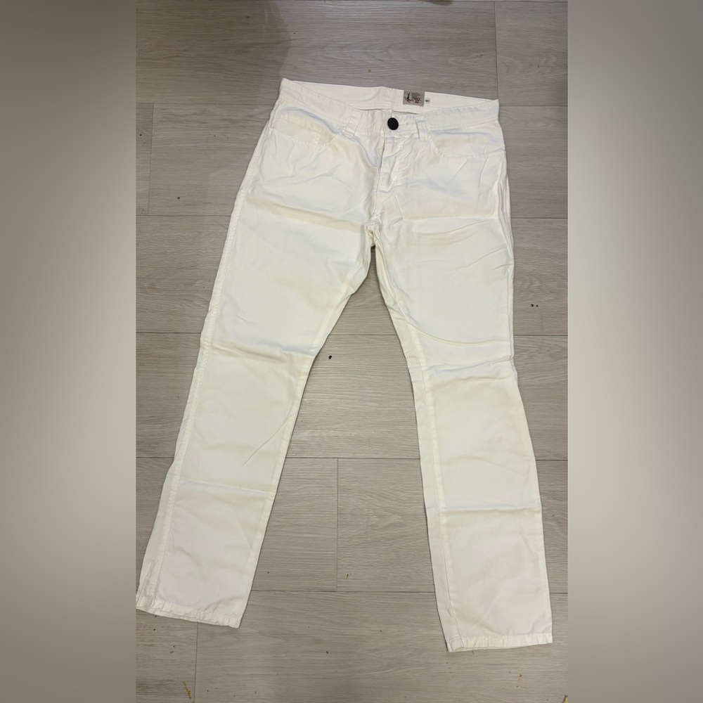 White Jeans with Button Detail